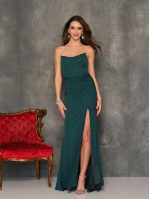 Dave and Johnny 10667 Strapless Scoop Neck Gown