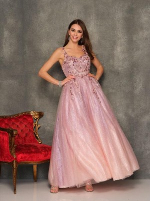 Dave and Johnny 10697 Beautiful Mauve Prom Dress