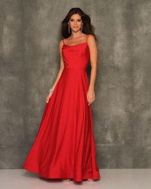 Dave and Johnny 10706 Flattering Red Prom Dress