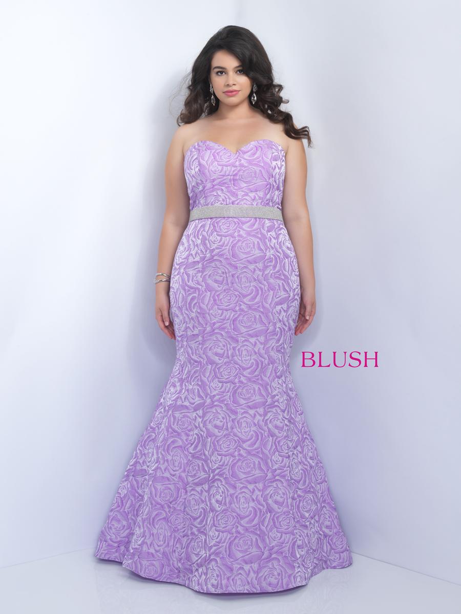 blush plus size gown