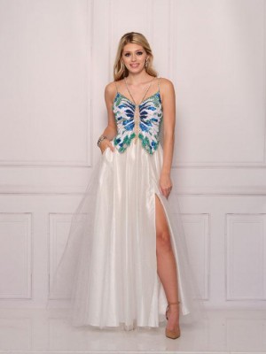 Dave and Johnny 11135 Beaded Butterfly Prom Dress