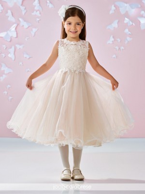 Joan Calabrese 117346 Flower Girls Dress with Cutout Back