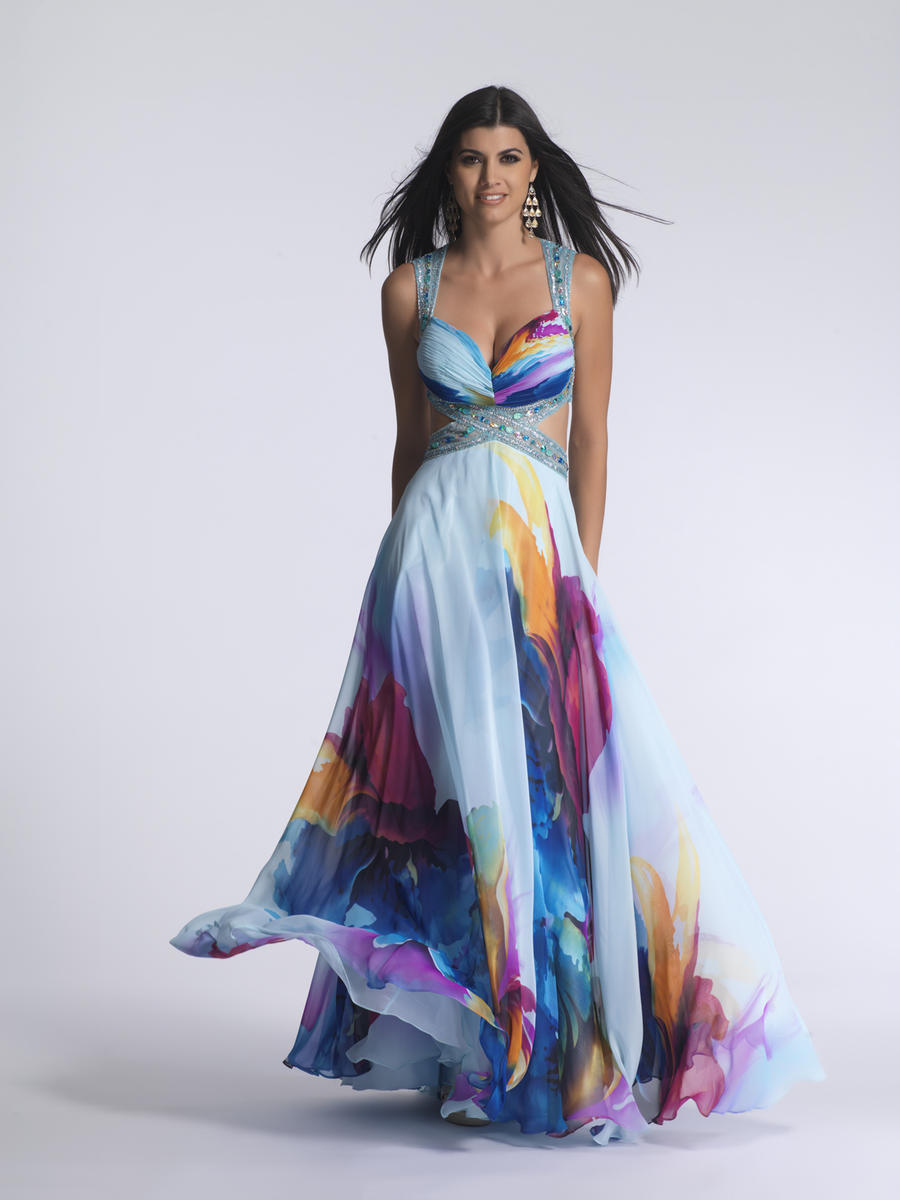 by johnny strapless wave gown white