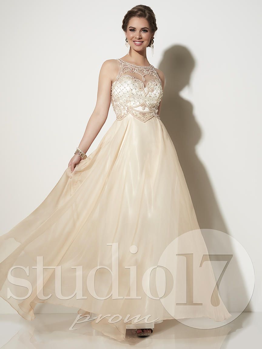 Studio 17 12616 Swirling Chiffon Prom Dress French Novelty