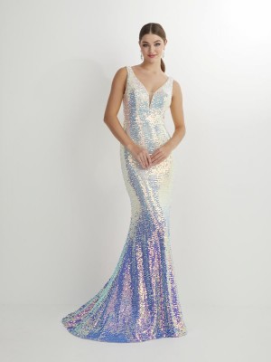 Studio 17 12885 Sparkling Ombre Sequin Prom Dress
