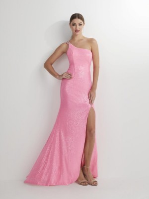 Studio 17 12908 Neon Sequin Petal Hem Prom Dress