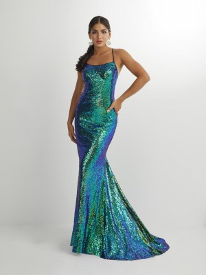 Studio 17 12914 Iridescent Sequin Prom Dress