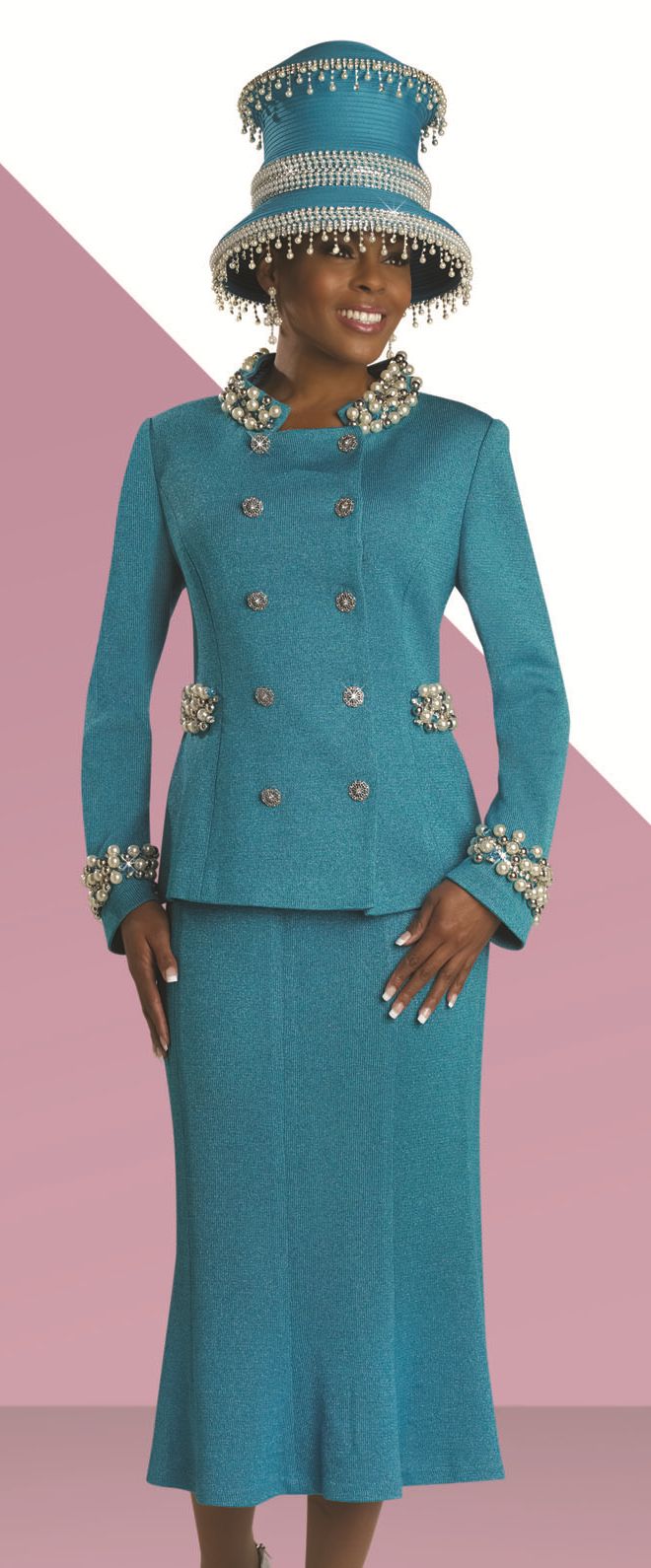 Donna Vinci 13038 Womens Knit Church Suit French Novelty