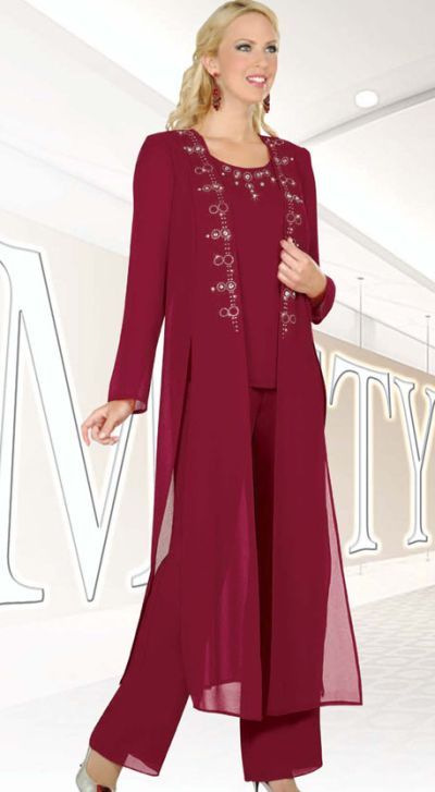 Bridal Pantsuits on Ben Marc Misty Lane Evening Pantsuit With Duster 13477 Image