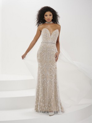 Panoply 14189 Crystal Pearl Gown with Choker Float
