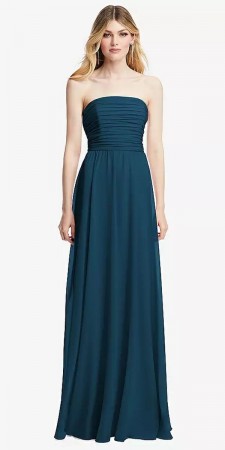Dessy After Six 1574 Strapless Shirred Bridesmaid Dress