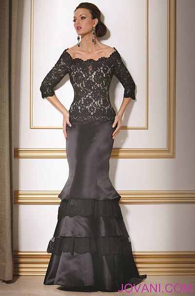 jovani black and white