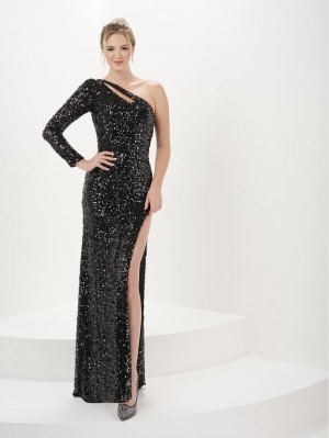 Tiffany Designs 16053 One Shoulder Sequin Prom Dress