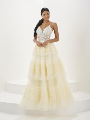 Tiffany Designs 16054 Ruffle Skirt A-Line Prom Dress