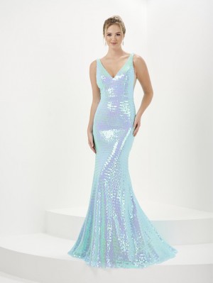 Tiffany Designs 16065 Sleeveless Shimmering Sequin Gown
