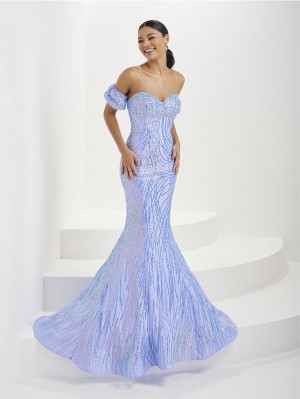Tiffany Designs 16071 Puff Sleeve Mermaid Prom Dress
