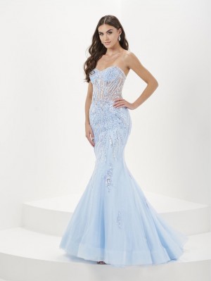 Tiffany Designs 16074 Sheer Corset Mermaid Prom Dress