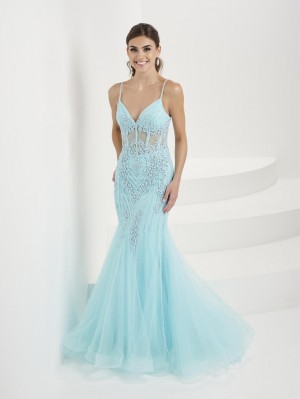 Tiffany Designs 16095 Sheer Corset Prom Dress