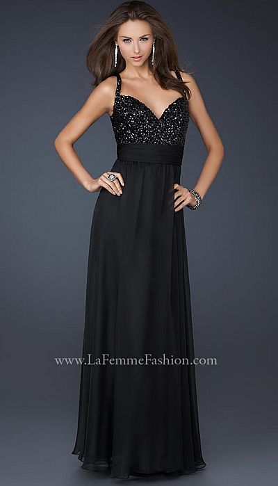 la femme black gown