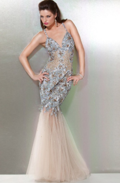 jovani silver gown