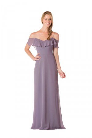 Size 14 Wisteria Bari Jay 1730 Off Shoulder Bridesmaid Dress