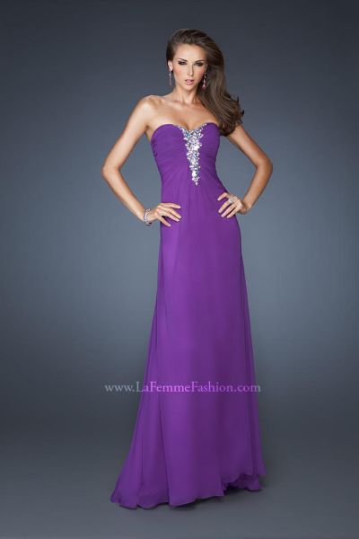 la femme chiffon ball gown