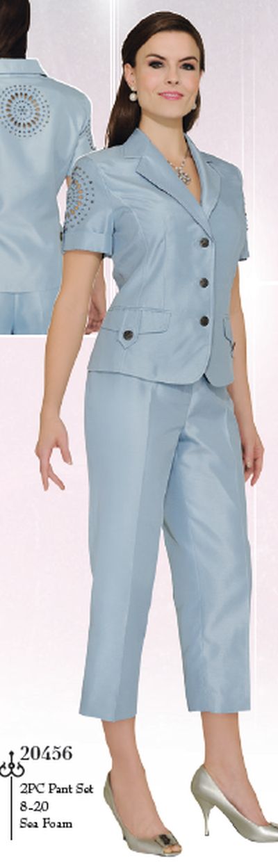 Chancelle 20456 Capri Pant Suit: French Novelty