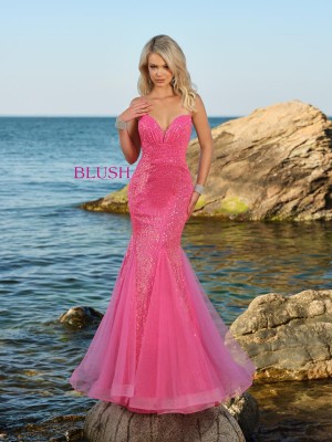 Blush 20548 Sequin Mermaid Prom Dress