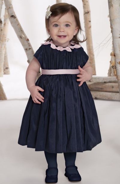 Petite Fashions Australia on Joan Calabrese For Mon Cheri Baby Girls Dress With Bows 211315b Image