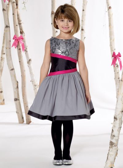 Girls Dresses on Calabrese For Mon Cheri Little Girls Dress With Sequins 211319 Image