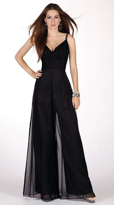 Claudine for Alyce Prom Unique Silky Chiffon Jumpsuit 2141: French Novelty
