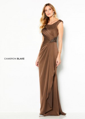 Cameron Blake 219676 Draped Crepe Mothers Dress