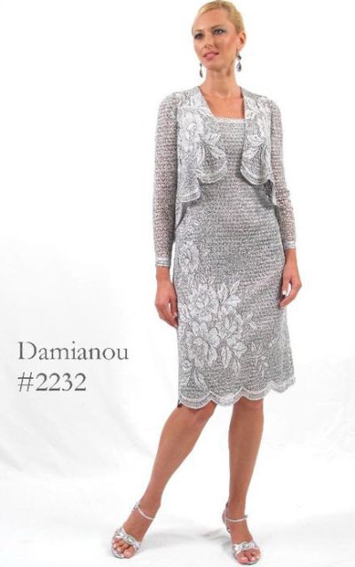 Jcpenney Dresses Fashion on Damianou Floral Short Knit Lace Mother Of The Bride Dress 2232 Image