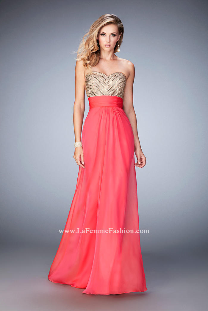 la femme chiffon ball gown