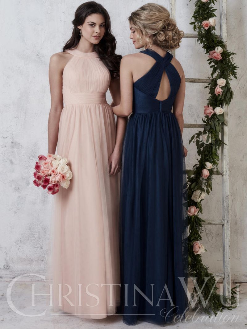 Christina Wu 22730 High Neck Tulle Bridesmaid Dress