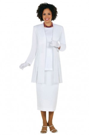 Size 12 White Ben Marc 2296 Womens Church Usher Suit