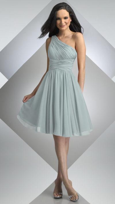 Short Bridesmaid Dresses on Bari Jay One Shoulder Chiffon Short Bridesmaid Dress 230 Image