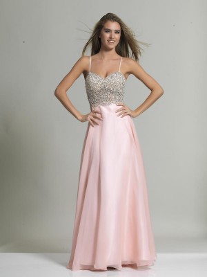 Size 2 Blush Dave and Johnny 2725 Beaded Chiffon Evening Gown