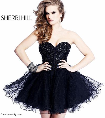 Black Prom Dress on Black Sherri Hill Short Prom Party Dress 2750 Image