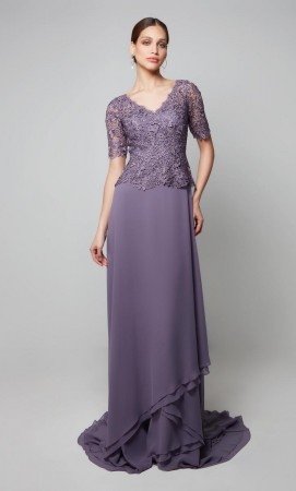 Alyce 27556 Lace Chiffon Mothers of Bride Gown