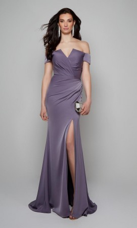 Alyce 27558 Fitted Off Shoulder Evening Gown