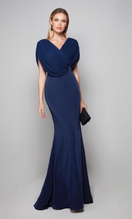 Alyce 27591 Draped Top Mothers Gown