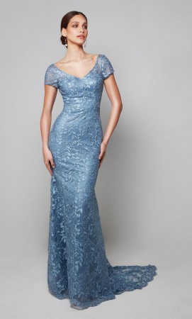 Alyce 27602 Shimmering Lace MOB Gown