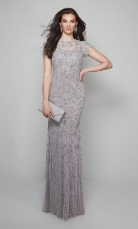 Alyce 27607 Beaded Tulle Evening Gown
