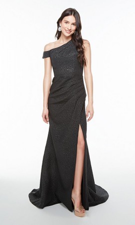 Alyce 27635 Shimmering Asymmetric Gown