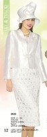 Size 20 White Lily and Taylor 2932 Womens Church Suit with Sequins image