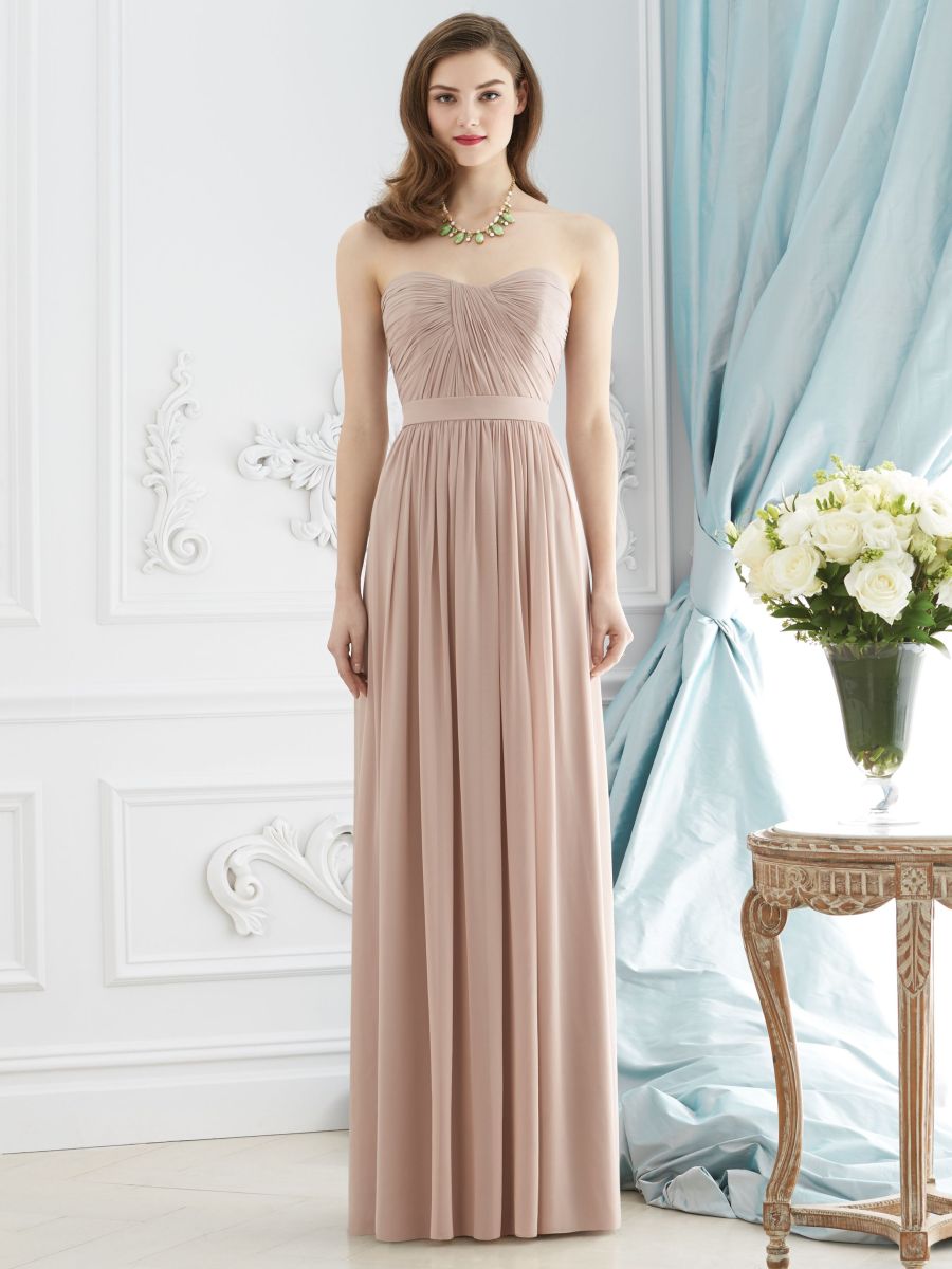 Dessy Collection 2943 Ruched Bridesmaid Gown: French Novelty