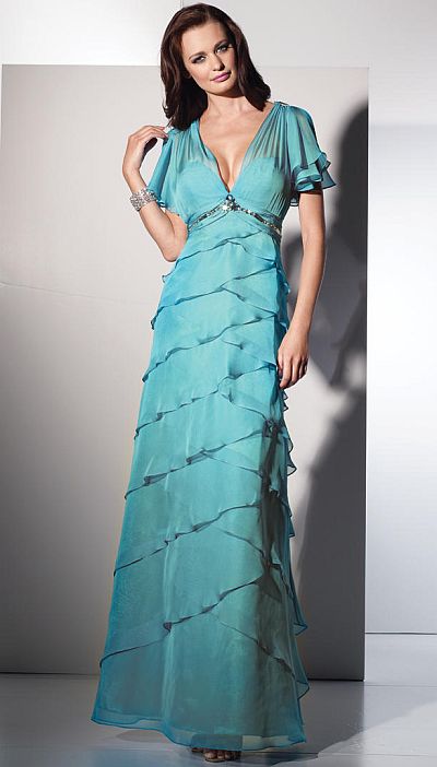 Ruffled Evening Gowns