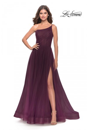 La Femme 31069 One Shoulder A-Line Prom Dress