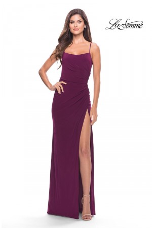 La Femme 31078 Slim High Slit Prom Dress